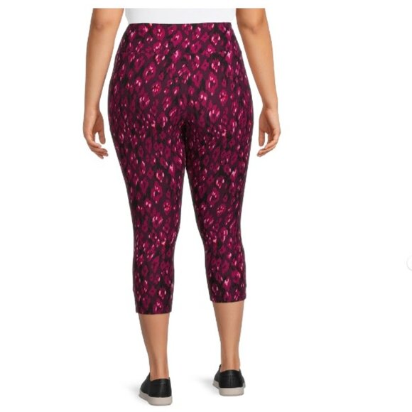 Terra & Sky Women's Printed Leggings, Cheetah Pink - Picture 4 of 5